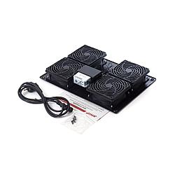 Вентиляторная панель с термостатом, SHIP, 700404112Т, 4х12 см, Питание 220V, Черный