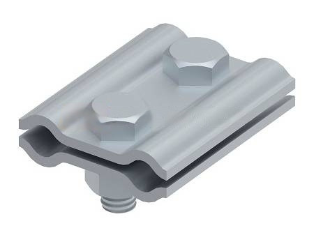 Соединитель прута параллельный, 2 болта, Alu