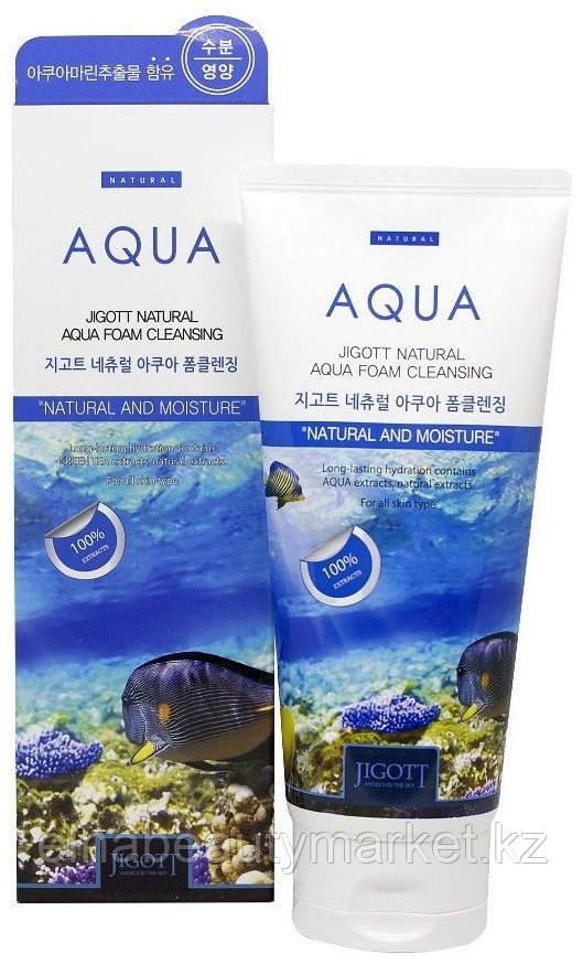 Jigott Natural Aqua Foam Cleansing пенка 180 мл