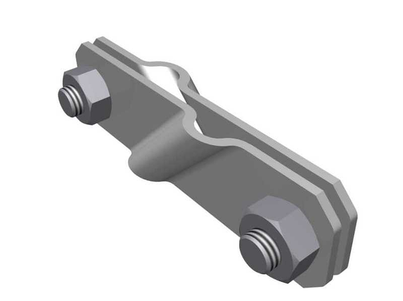 Соединитель прута крестовидный 2 болта Inox V4A, фото 1