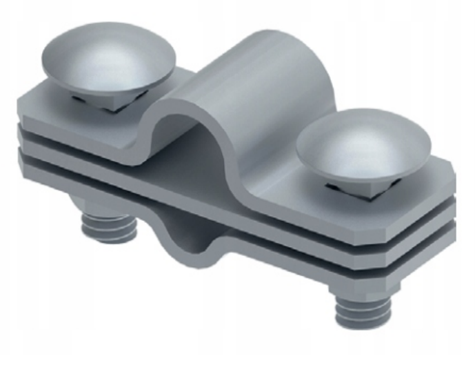 Соединитель параллельный, d8-10, b30-40, D16, 2 болта, Inox V2A