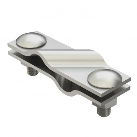 Соединитель диагональный, d8-10, b30-40, D20, 2 болта, Inox V4A