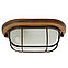 Светильник накладной IP54, 220V 60Вт Е27, дерево, орех, овал, с решеткой, НБО 04-60-022, фото 2