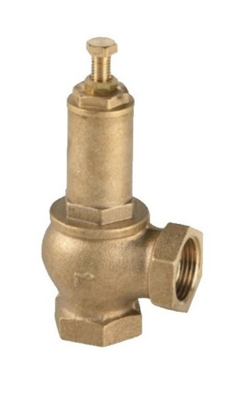 Клапан предохранительный 1 1/4" ВР, Ру 16, угловой, латнь