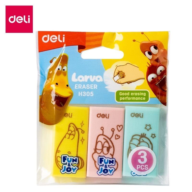 Ластик DELI "Larva", ассорти (40х20х10 мм), фото 1
