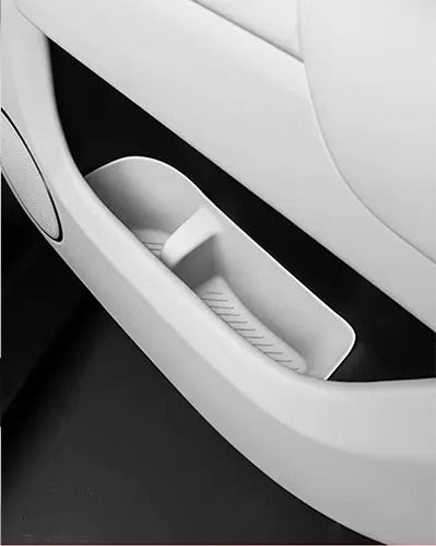 Силиконовые накладки в дверную карту, на задний ряд Lixiang L9, Белого цвета, комплект 2 шт, фото 1