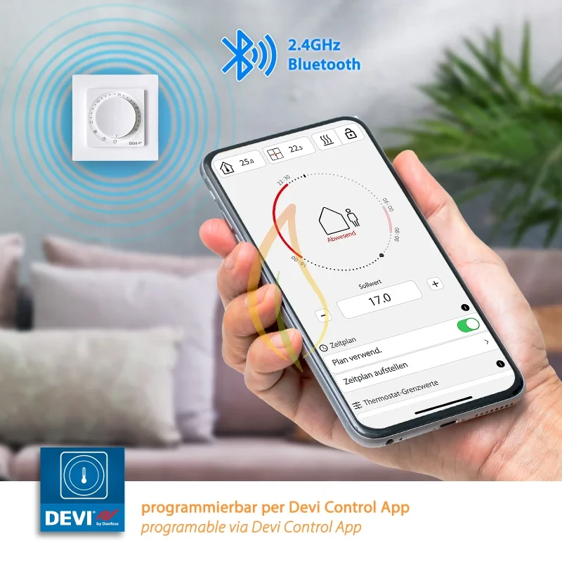 Терморегулятор DEVIreg™ Basic Bluetooth белый матовый, фото 1