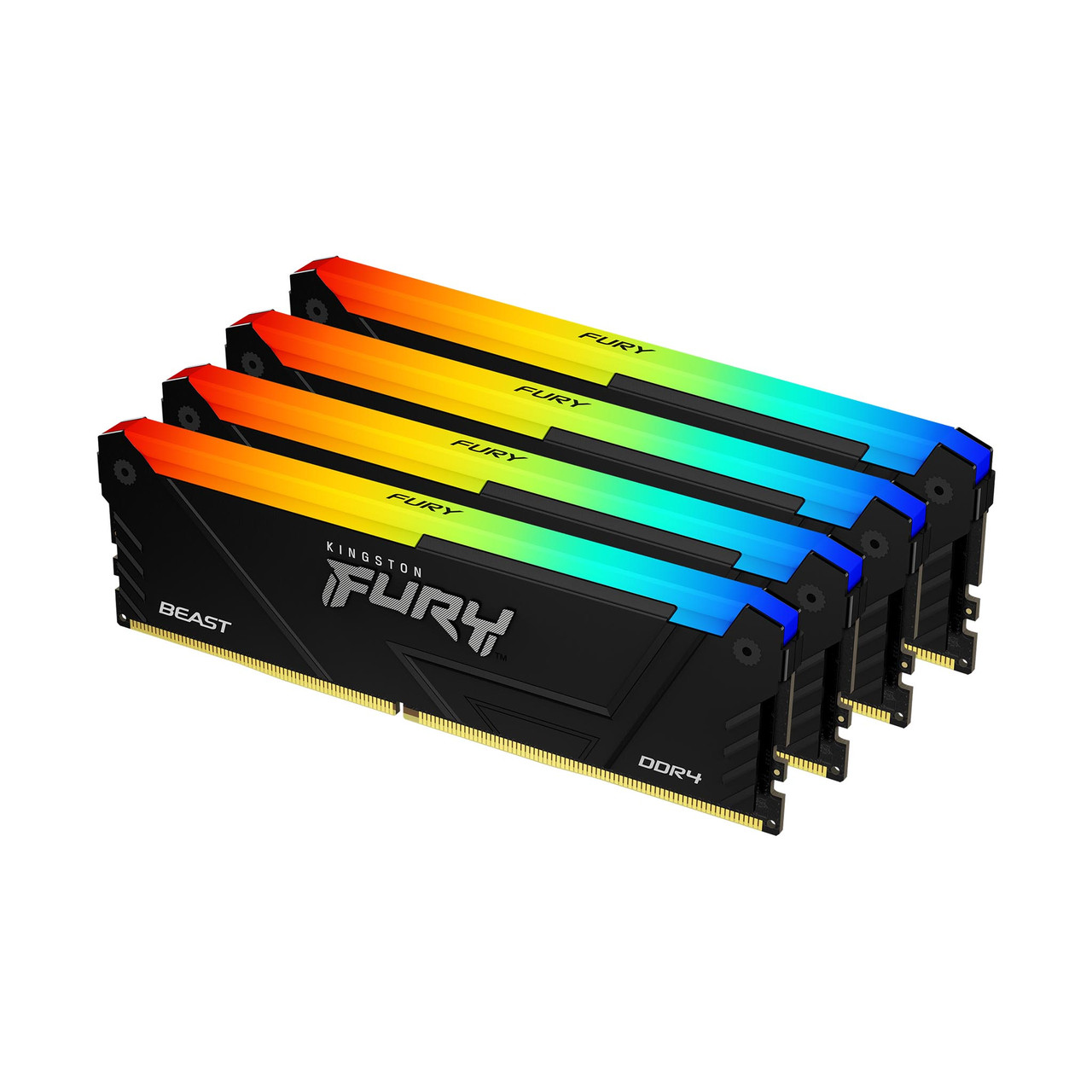Комплект модулей памяти Kingston FURY Beast RGB KF436C17BB2AK4/32 DDR4 32GB (Kit 4x8GB) 3600MHz