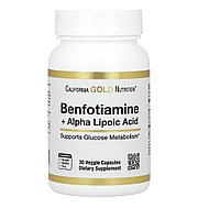 California gold nutrition бенфотиамин с альфа липоевой кислотой, 30 капсул