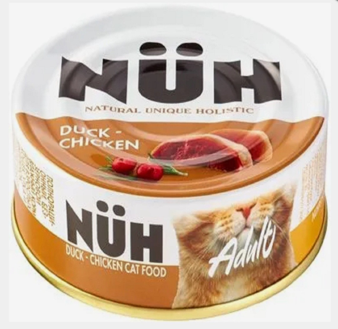 NUH Влажный корм для кошек Утка и цыплёнок, 100 гр