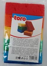 600609 Губка для мытья посуды "Toro" крупнопористая 5 шт.