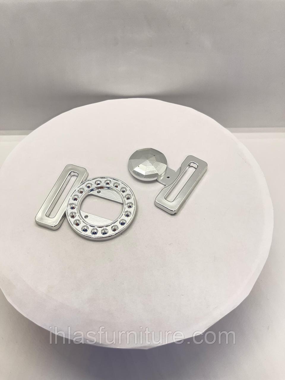 Декоративная  Серая брошка и пуговица,, фото 1