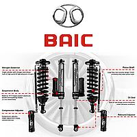 Подвеска лифт комплект оффроуд BAIC Амортизаторы стойки рычаги
