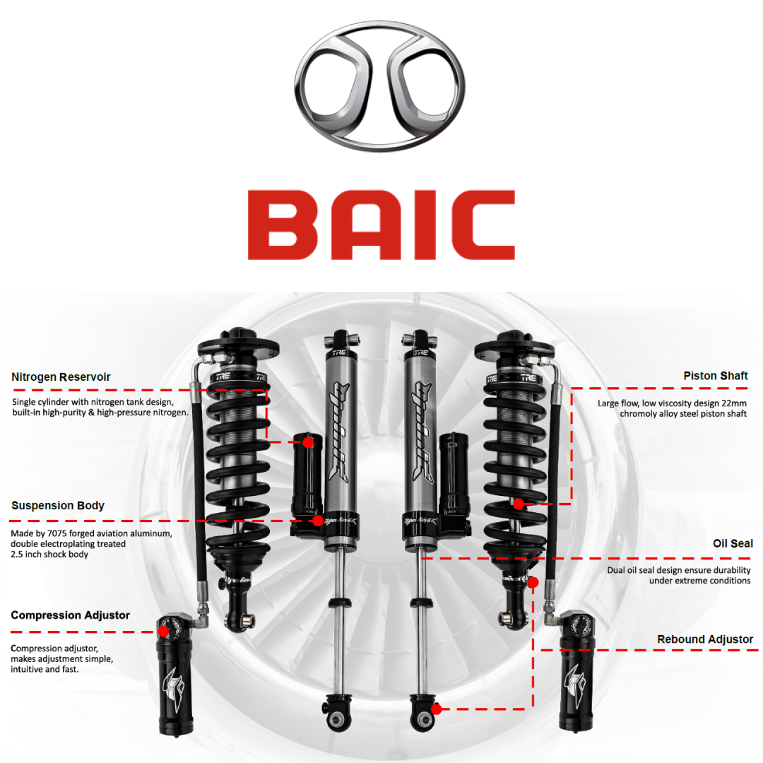 Подвеска лифт комплект оффроуд BAIC Амортизаторы стойки рычаги: продажа ...