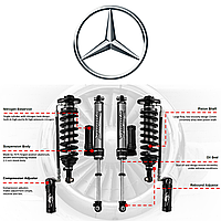Подвеска лифт комплект оффроуд Mercedes-Benz G500 гелик Амортизаторы стойки рычаги