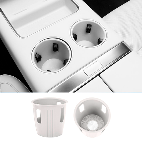 Lixiang L6, L7, L8, L9 алдыңғы қатардағы силикон шыныаяқ ұстағыштары, ақ түсті, жинақ 2 дана, фото 1