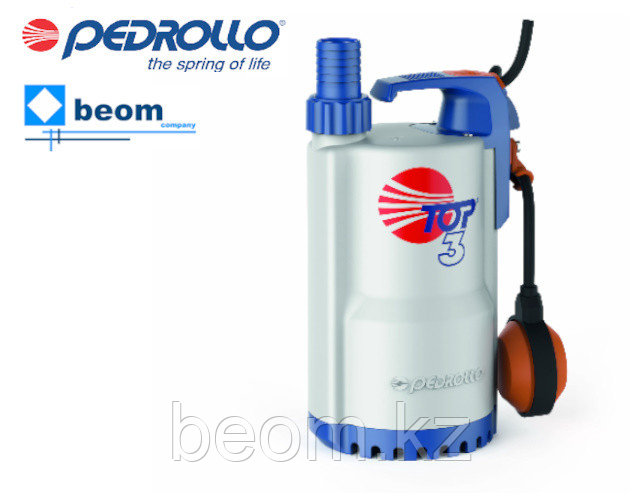 Дренажный насос Pedrollo TOP 3 | 550 Вт 220В | макс напор 10 м | Производительность 15 м3/ч | Ø 35мм