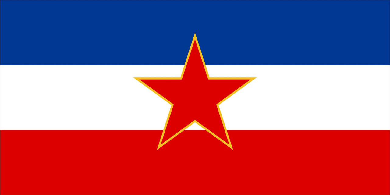 Флаг Югославии размер 1 х 2 метра.