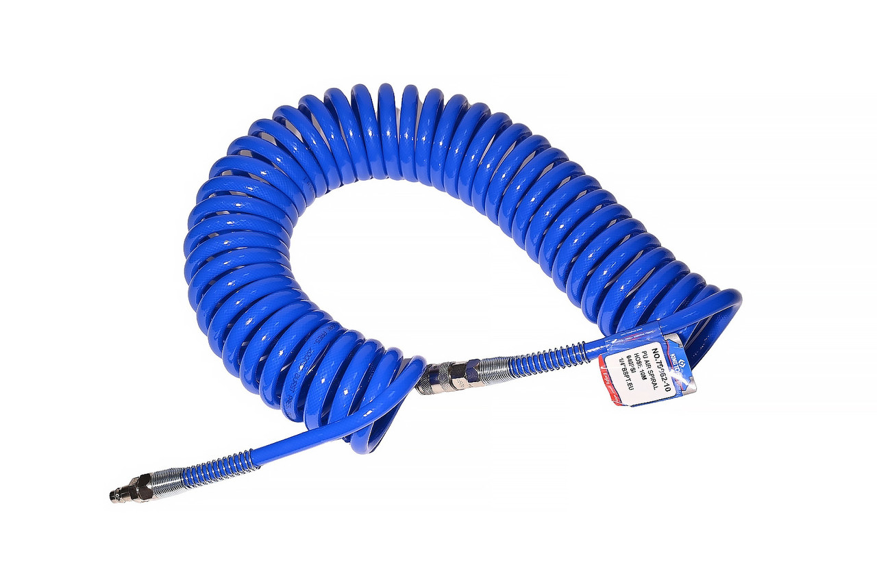 KingTony Шланг спиральный пневмат 10 м с разъемами, фото 1