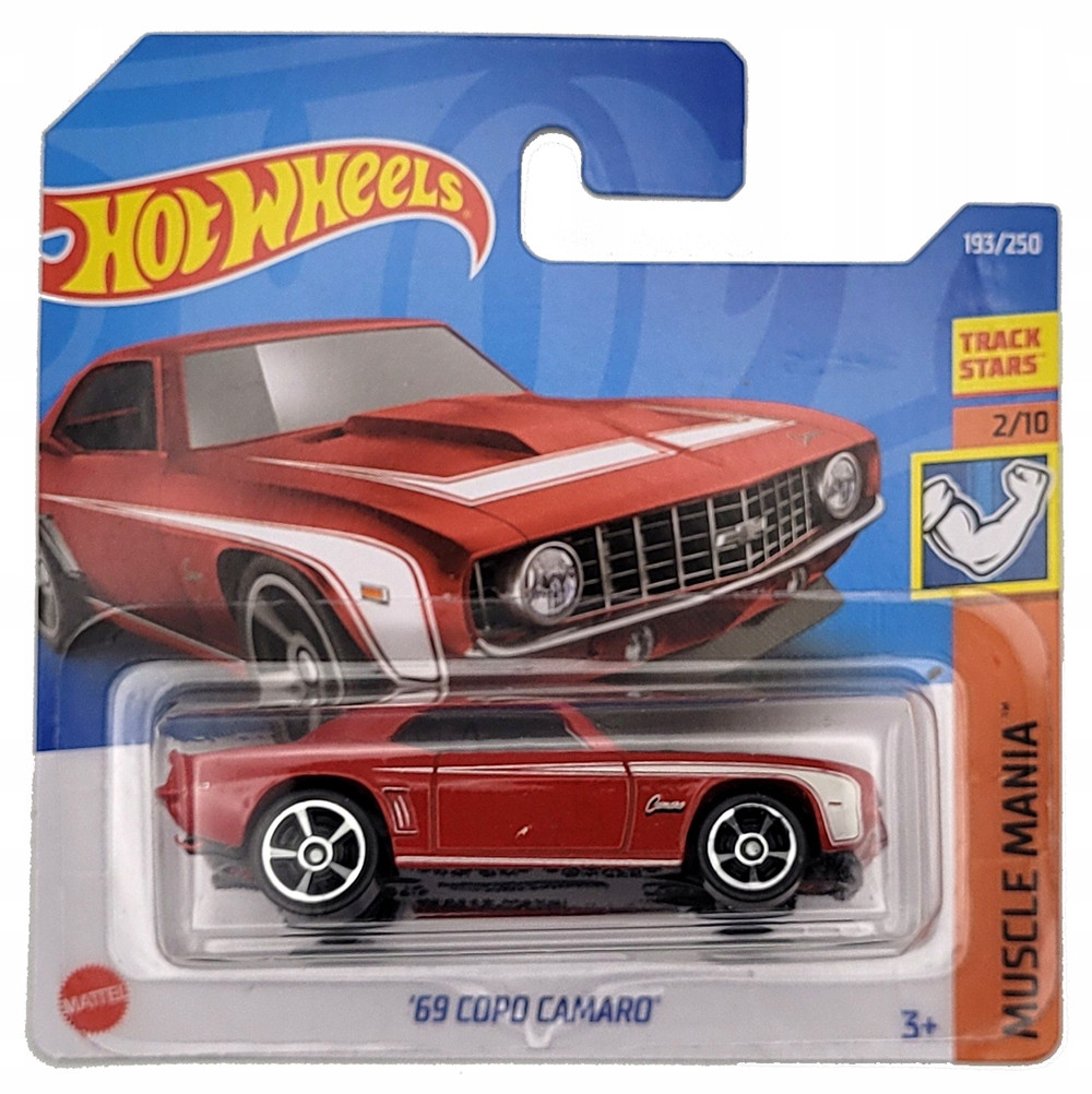 Hot Wheels Модель Chevrolet Camaro Copo '69, красный, фото 1