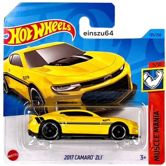 Hot Wheels Модель Chevrolet Camaro ZL1 '17, желтый, фото 1
