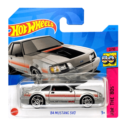 Hot Wheels Модель Ford Mustang SVO '84, серебристый, фото 1