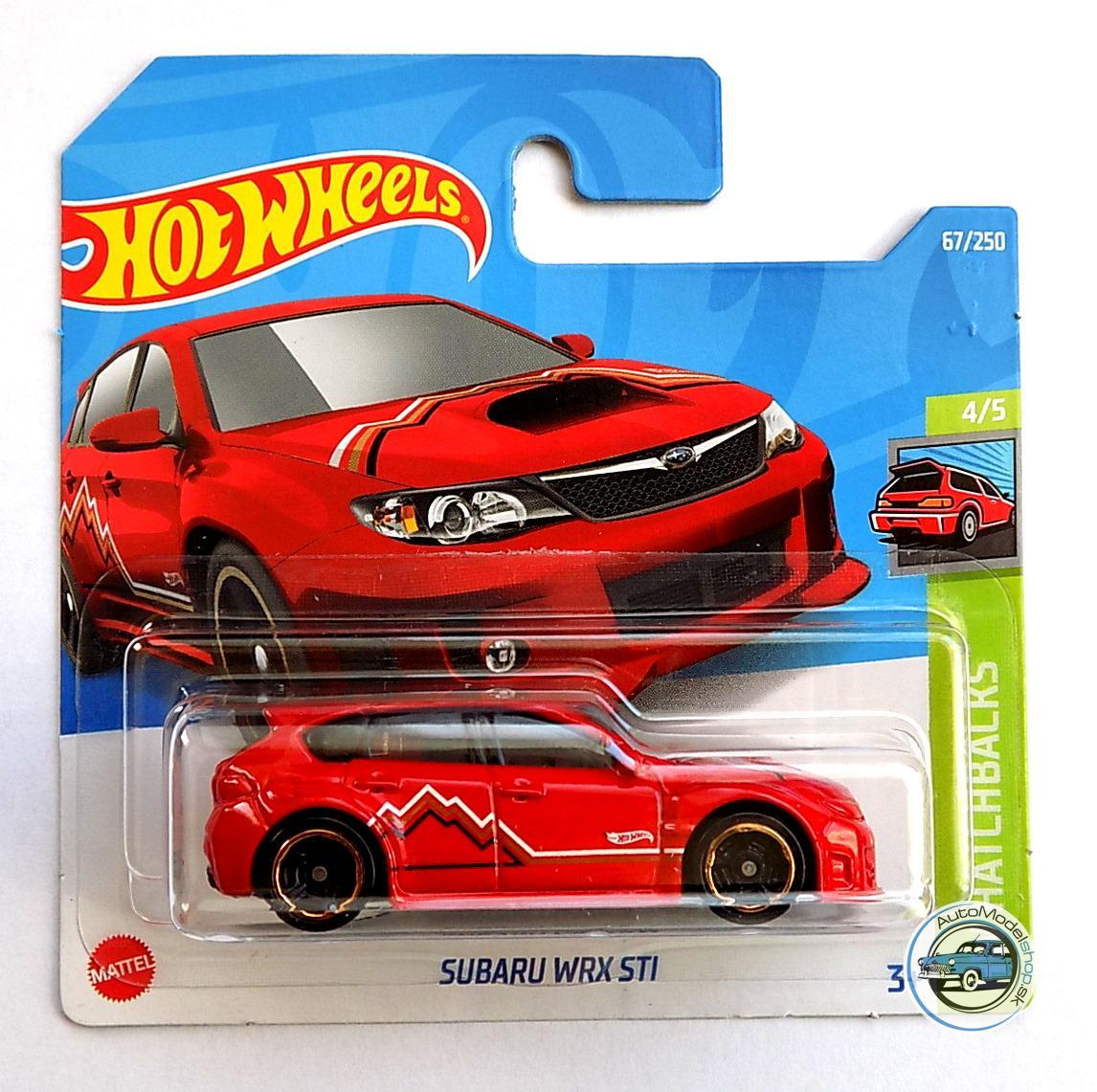 Hot Wheels Модель Subaru WRX STI, красный