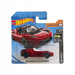 Hot Wheels Модель Tesla Roadster с космонавтом
