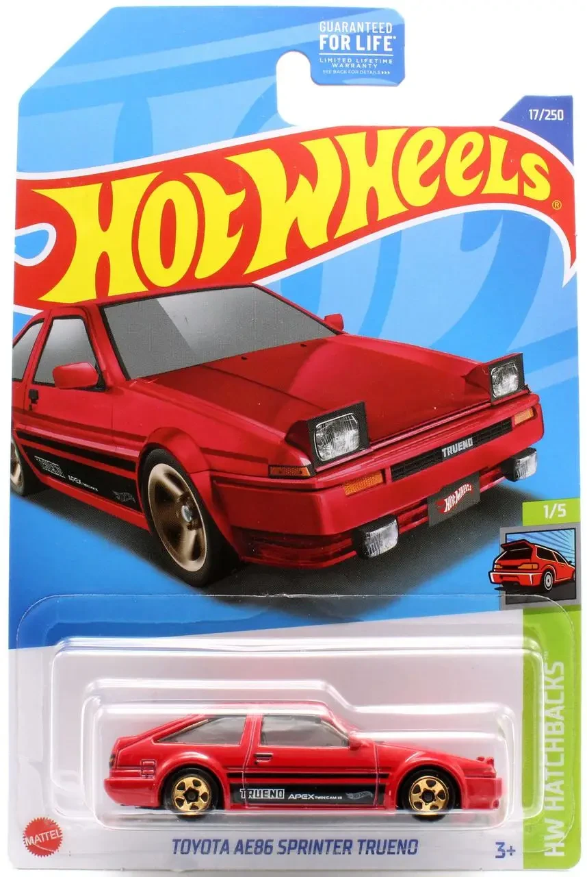 Hot Wheels Модель Toyota AE86 Sprinter Trueno, красный
