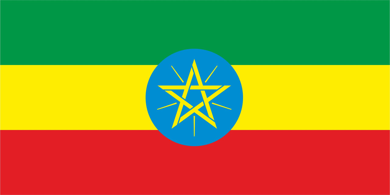Флаг Эфиопии размер 1 х 2 метра.