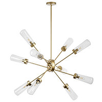 690103 MD22506-10A Люстра CROTONE 10х40W E14 ШАМПАНЬ - ЗОЛОТО - ПРОЗРАЧНЫЙ в комплекте