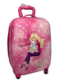 Чемодан детский для девочек Barbie Pretty Paw-Some, на 4-х колёсах. Высота 45 см, ширина 29 см, глубина 19 см.