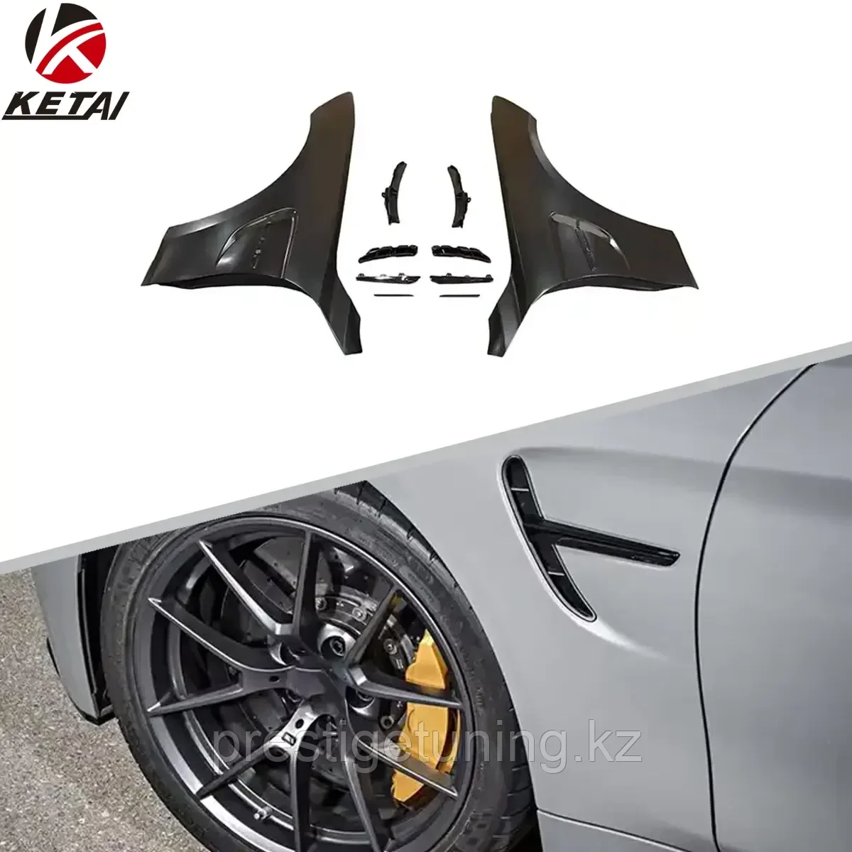 Передние крылья на BMW 4-серия (F32/36) 2013-20 дизайн M4, фото 1