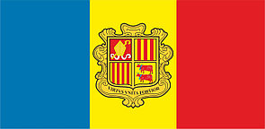 Флаг Андорры размер 1 х 2 метра.