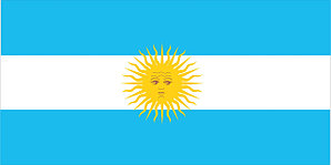 Флаг Аргентины размер 1 х 2 метра.