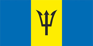 Флаг Барбадоса размер 1 х 2 метра.