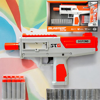 Wy2106A Бластер серый-оранжевый +10 пулек 37х22см