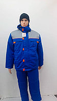Костюм рабочий Фаворит, утепленный, цвет васильковый с серой вставкой