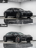 Обвес Sport для Porsche Panamera 976 Панамера Губа переднего бампера Боковые юбки Спойлер