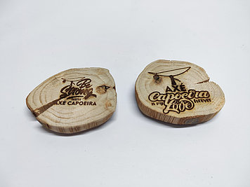 Магниты из среза дерева