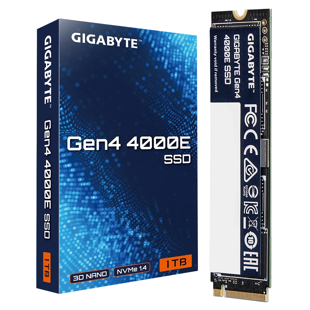 Gigabyte G440E1TB SSD-накопитель 1TB Gen4 4000E Read up to 4000, Write up to 3900, M.2 2280