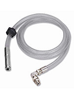 Шланг усиленный прозрачный с донным клапаном, для бочек 205 л и IBC контейнеров, 3 м x 3/4"