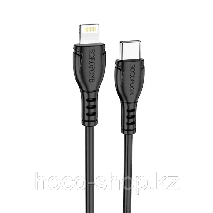 Зарядный кабель Borofone BX51 Triumph charging data cable Type-C to Lighting black