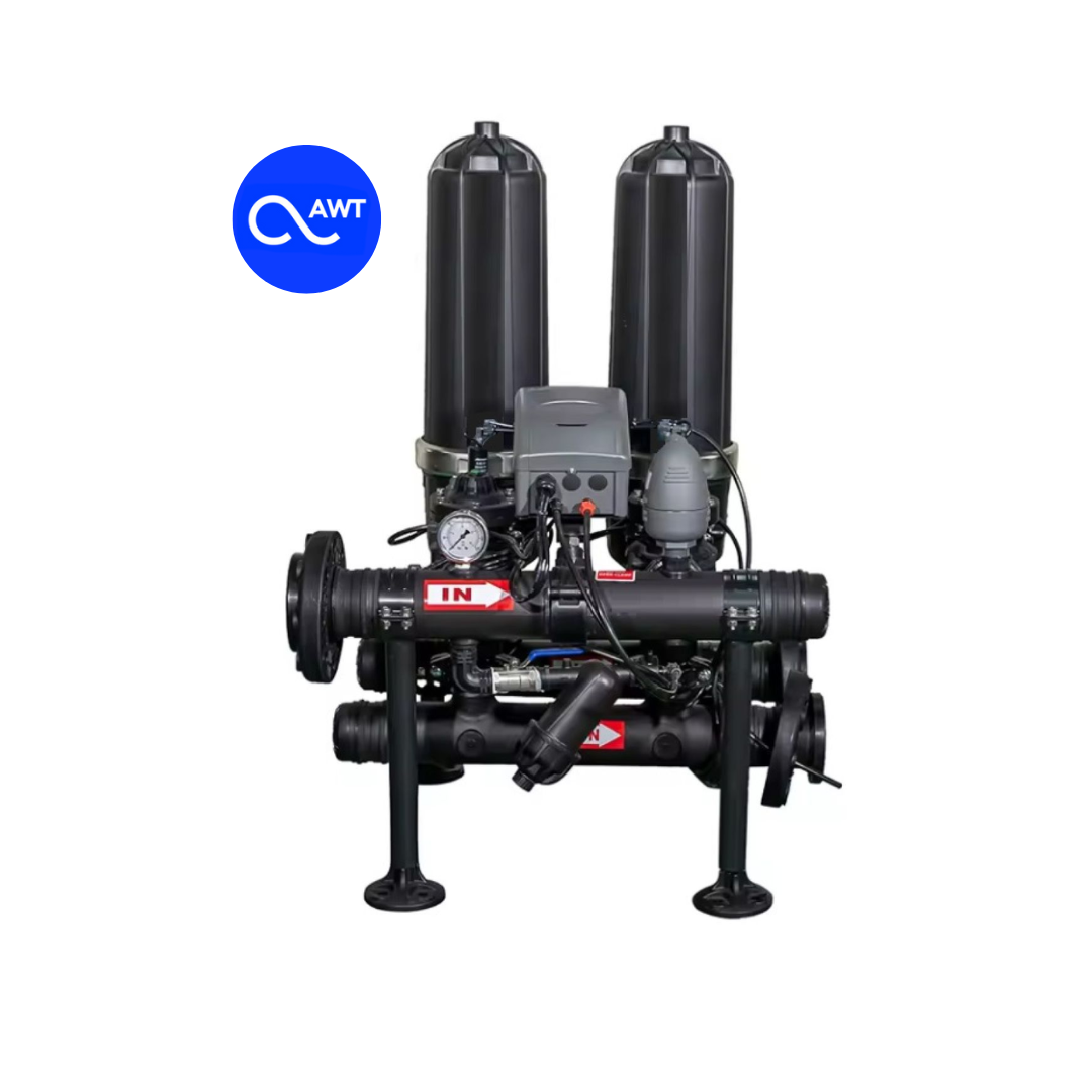 Дисковый фильтр AWT с автомат. блоком промывки F308-8 (130 микрон) до 200 м3/ч, фото 1