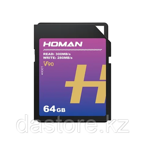 Homan UHS-II SD Card (V90) 64GB Карта памяти SDXC UHS-II/V90/64Gb, фото 1