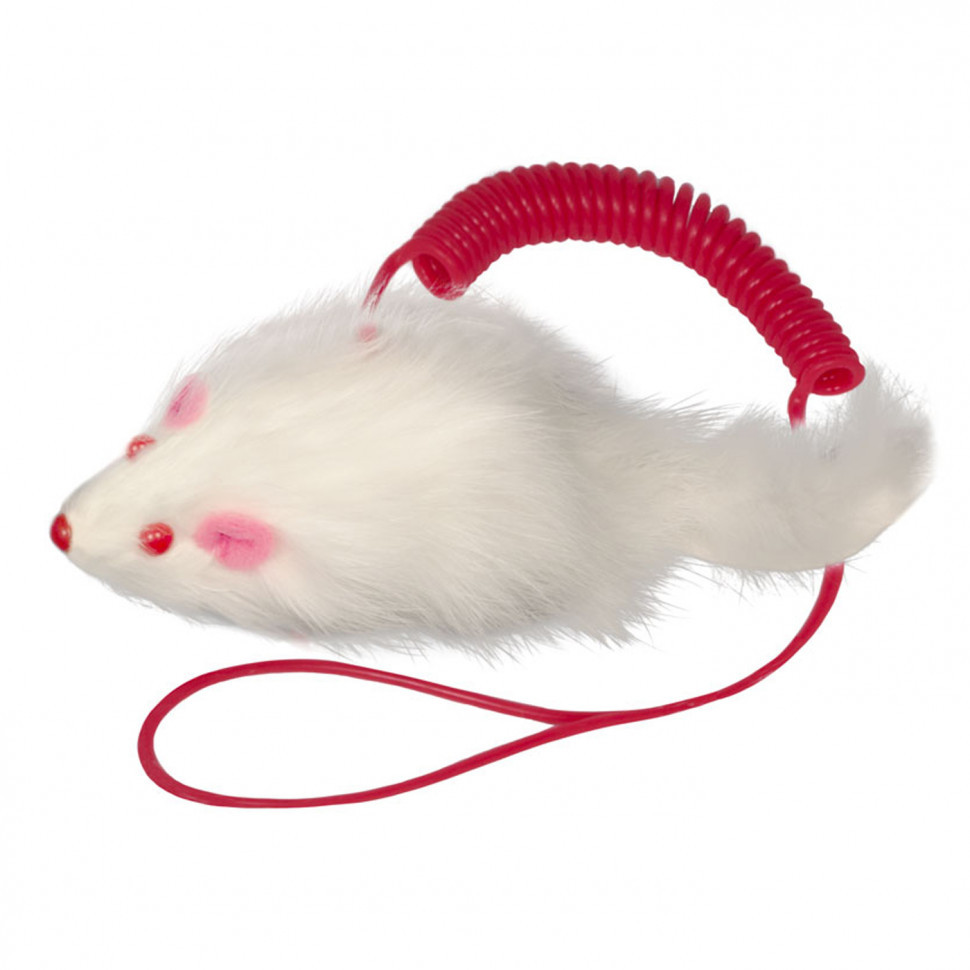 Игрушка для кошек Мышь на пружине