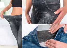Джеггинсы. Корректирующие лосины Slim N Lift Caresse Jeans (цвет на выбор: черный, синий, серый), фото 2