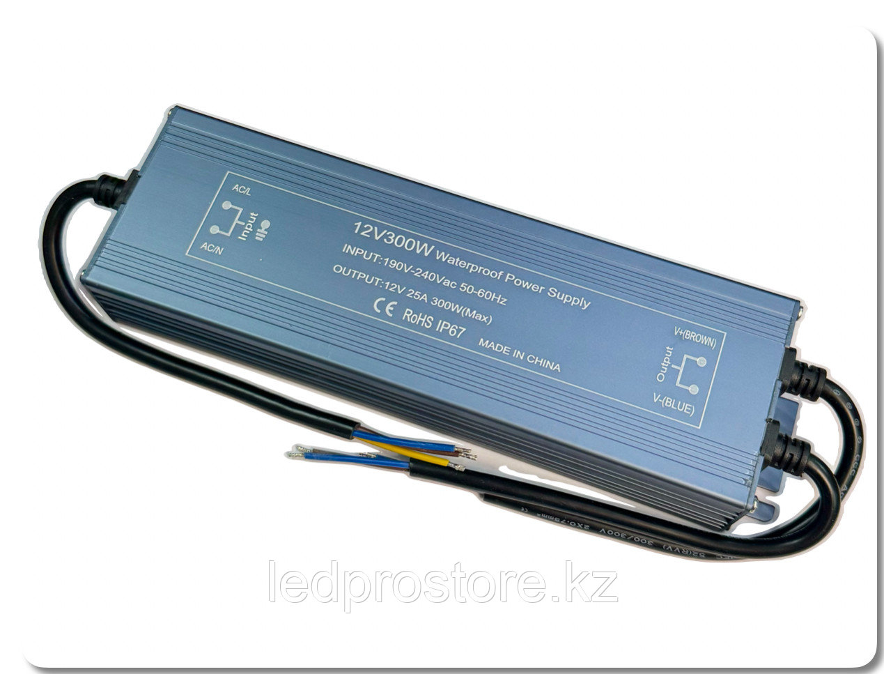 Трансформатор для светодиодов уличный IP67 300 ватт 12 вольт