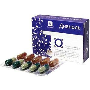 Дианоль, растительные капсулы, №30 по 500 мг (при сахарном диабете)
