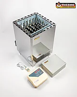 Электрокаменка для сауны THERMO CLASSIC-150, без пульта, напольная, нержавейка 15 кВт (380 Вт, 14-24 м3)